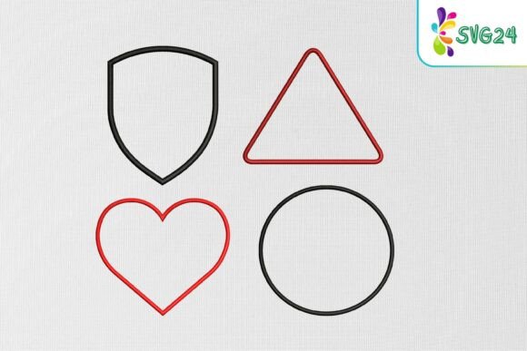 Basic Shape Outline Set: A Versatile Embroidery Design