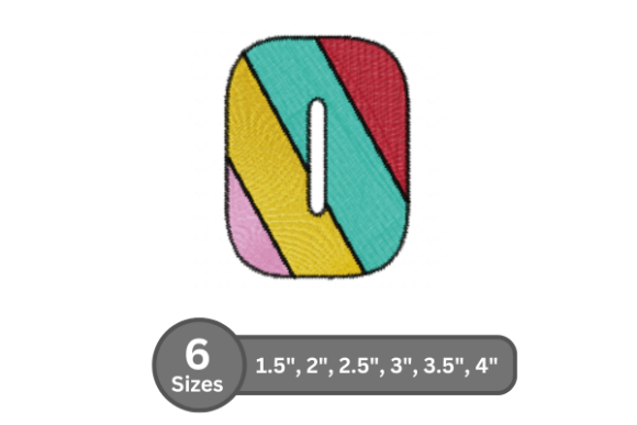Candy Stripe Number -0: A Versatile Embroidery Font