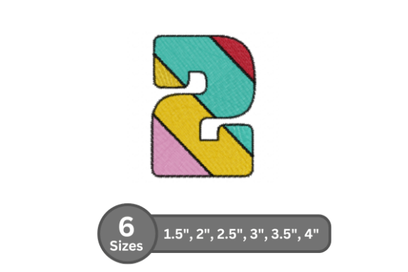 Candy Stripe Number -2: A Versatile Embroidery Font