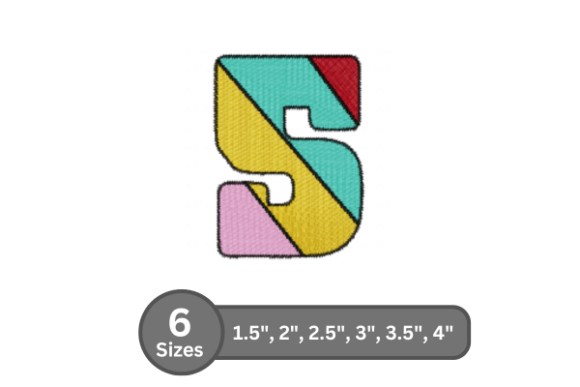 Candy Stripe Number -5: A Premium Embroidery Font