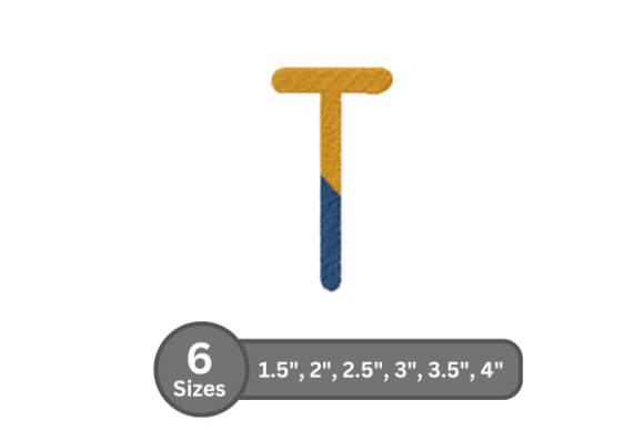 Chalk Split Alphabet -T: A Versatile Embroidery Font