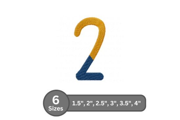 Chalk Split Number -2: A Premium Embroidery Font