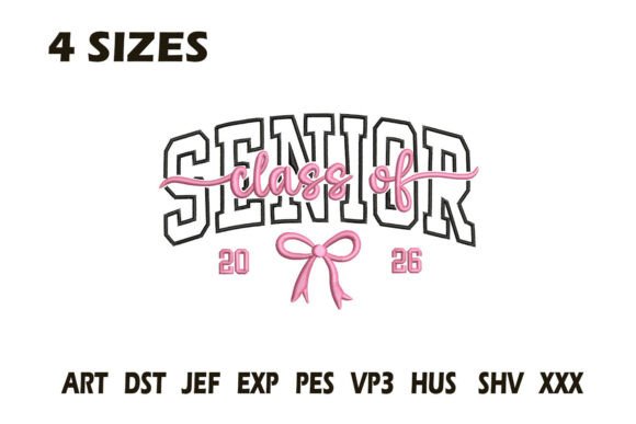 Charming Senior Class of 2026 Embroidery
