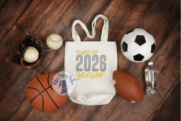 Elegant Class of 2026 Senior Embroidery Design