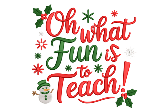 Oh What Fun is to Teach: A Stylish Embroidery Design