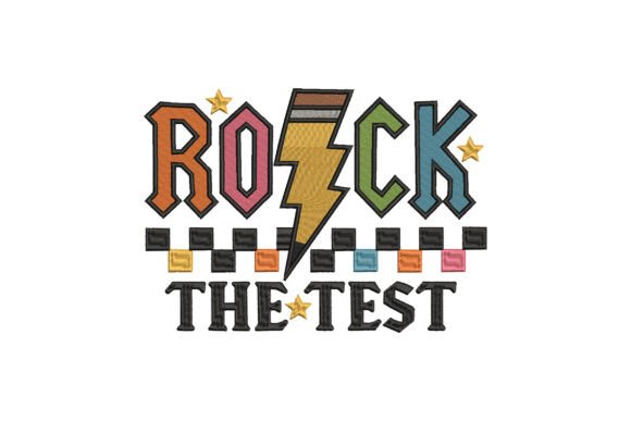 Rock the Test: A Bold Embroidery Design for All