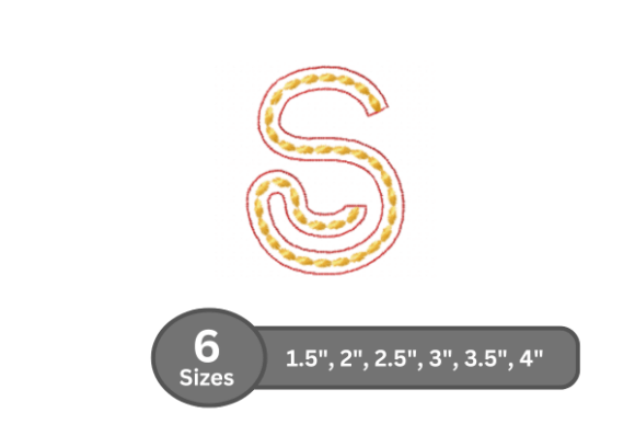 Rope Twist Alphabet - S: A Versatile Embroidery Font