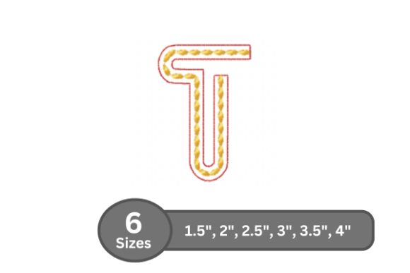Rope Twist Alphabet - T: Perfect for Seasonal Touch