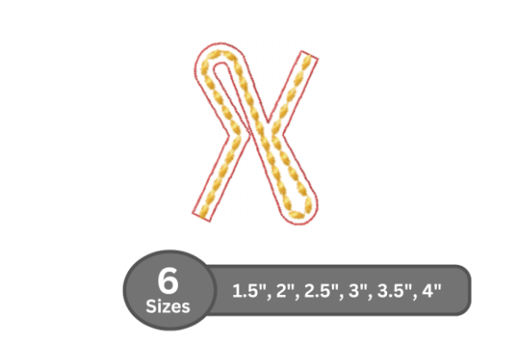 Rope Twist Alphabet -X: A Stylish Embroidery Font