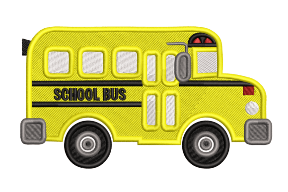 School Bus Yellow: A Bright and Iconic Embroidery Design