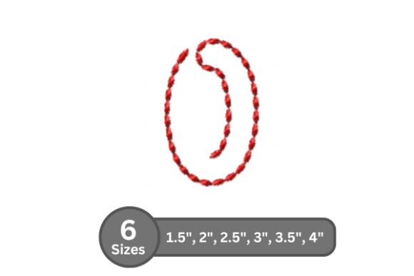 Soft Cord Number -0: A Versatile Embroidery Font